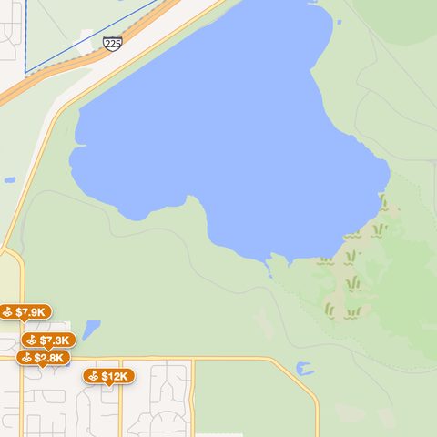 Cherry Creek Lake on the Road base map